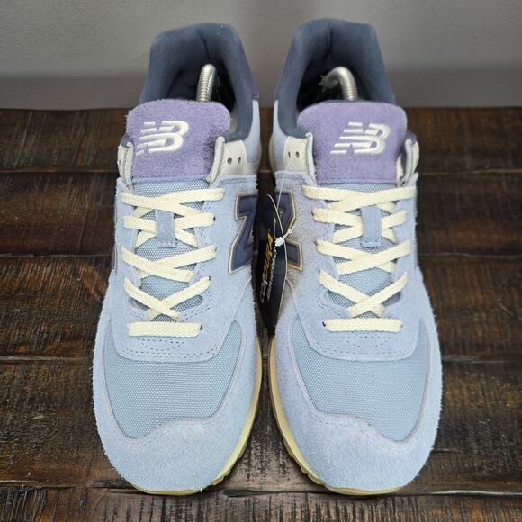 NEW New Balance 574 Mens Size 11 D Running Shoes U574NLB Blue White Suede main image 5